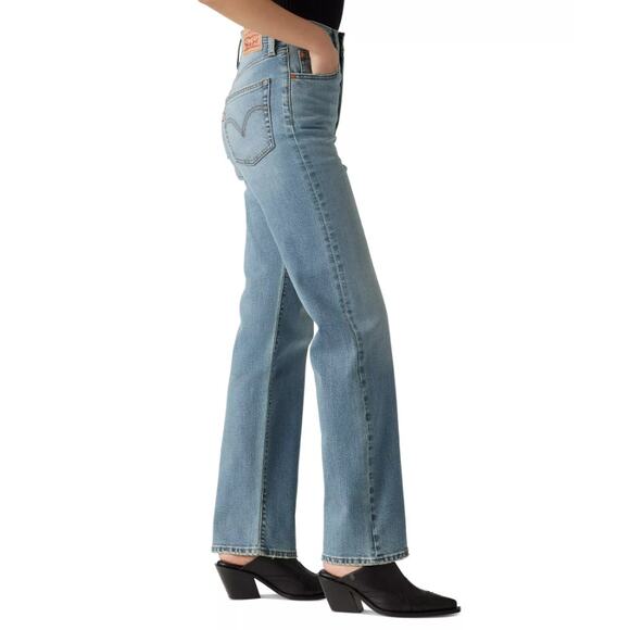 Levi's Womens Ribcage Straight Jeans 25x32 0 Blue Ringing Bells 79078-0017 NWT - Picture 2 of 16